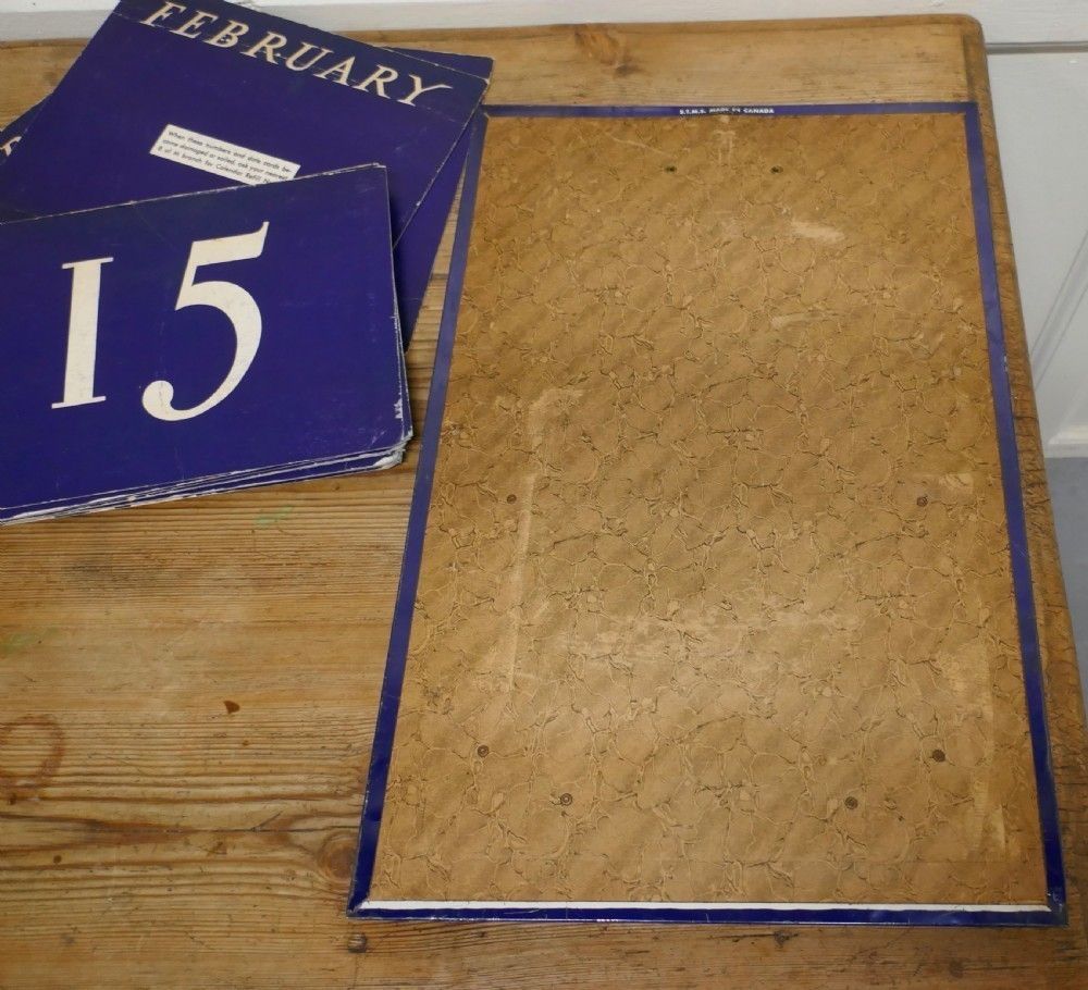 20th Century Tin Plate Perpetual Calendar From Bank Of Montreal, 1817 photo 270.0