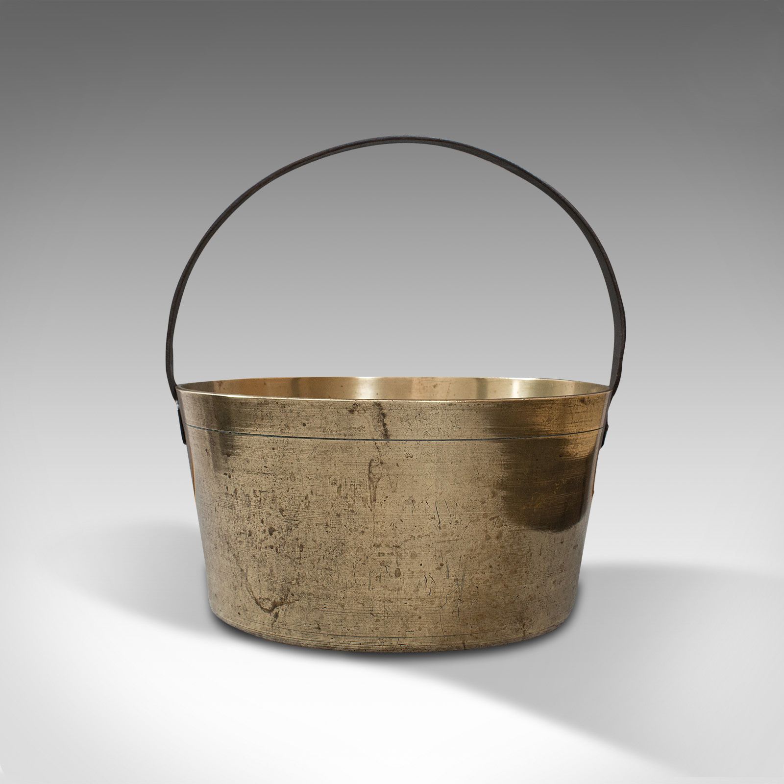 Heavy Antique Jam Pan, English, Brass, Preserve, Cooking Pot, Georgian, C.1800 photo furniture