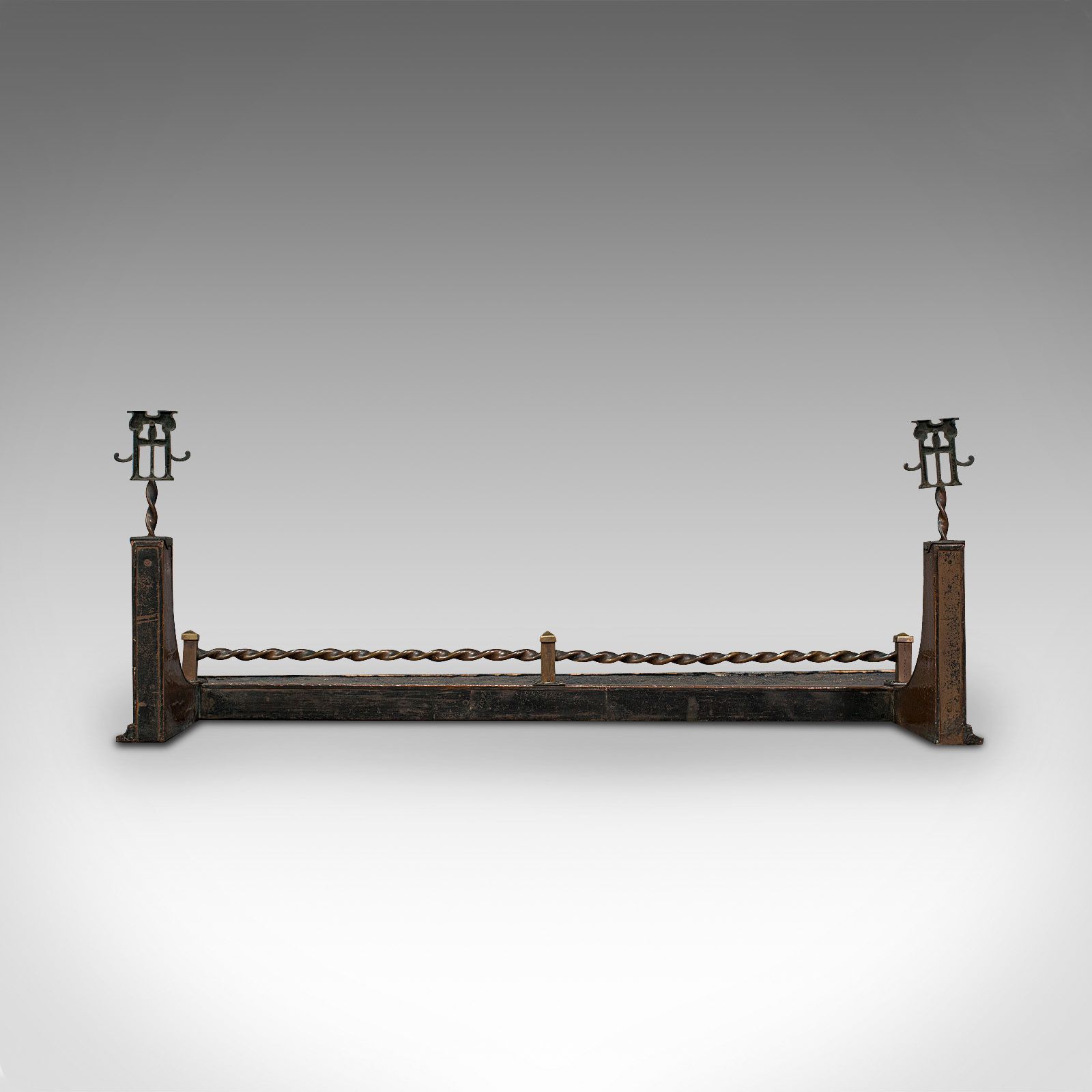 photo for sale Antique Arts & Crafts Fire Fender, Scottish, Copper, Fireside Kerb