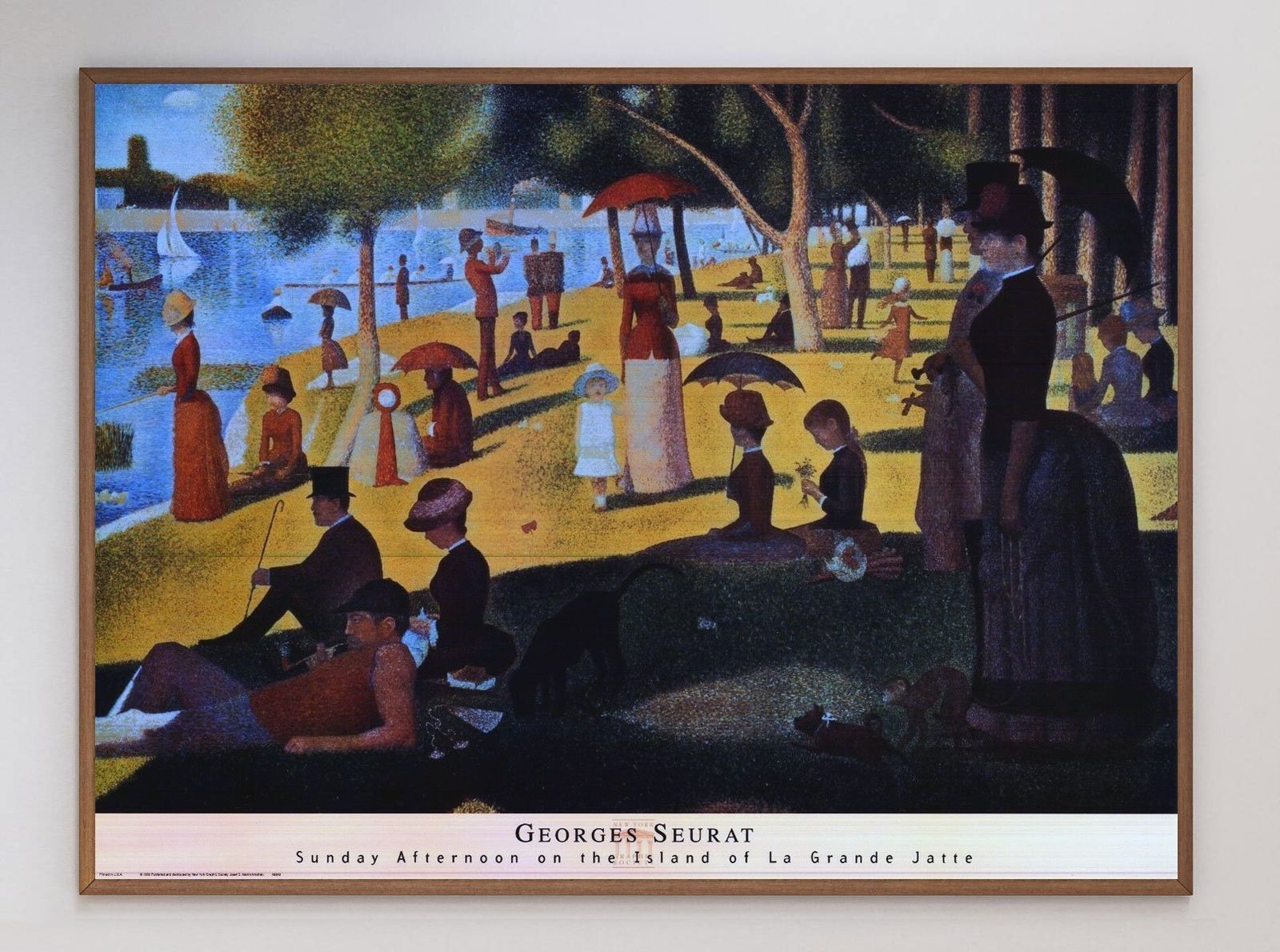 Georges Seurat Sunday Afternoon On Island Of La Grande Jatte   Original Vintage Poster photo furniture