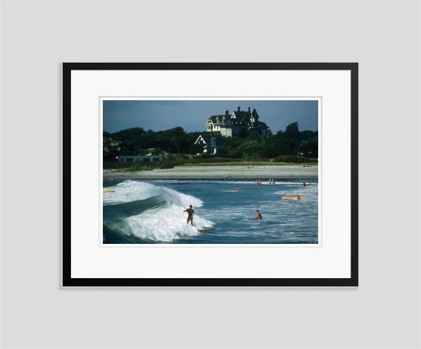 Slim Aarons 'Rho De Island Surfers' 1965 C Type Print Framed In Black