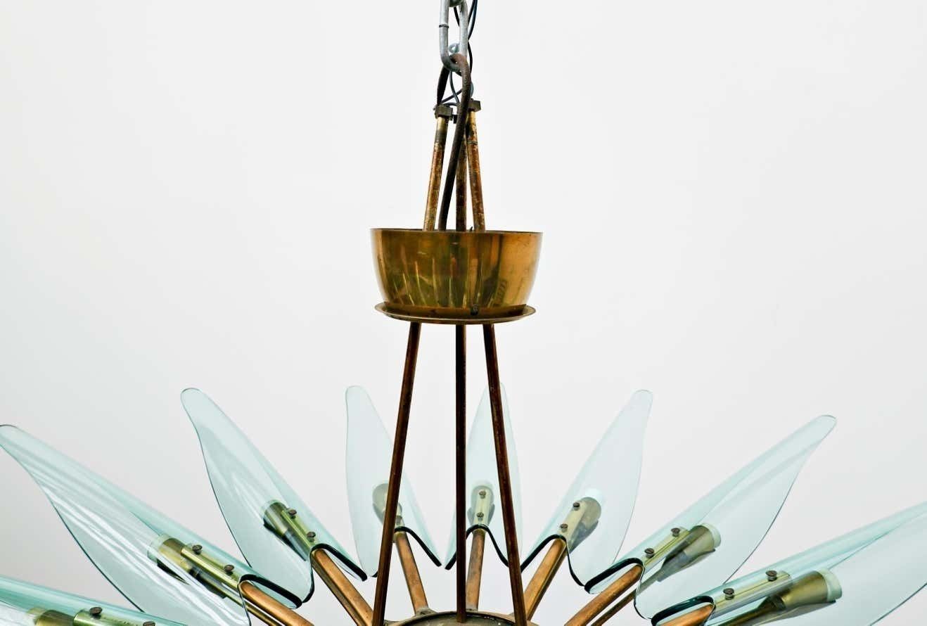 Lighting Dahlia Chandelier Mod. 1563 A By Max Ingrand For Fontana Arte, Italy, 1950 photo