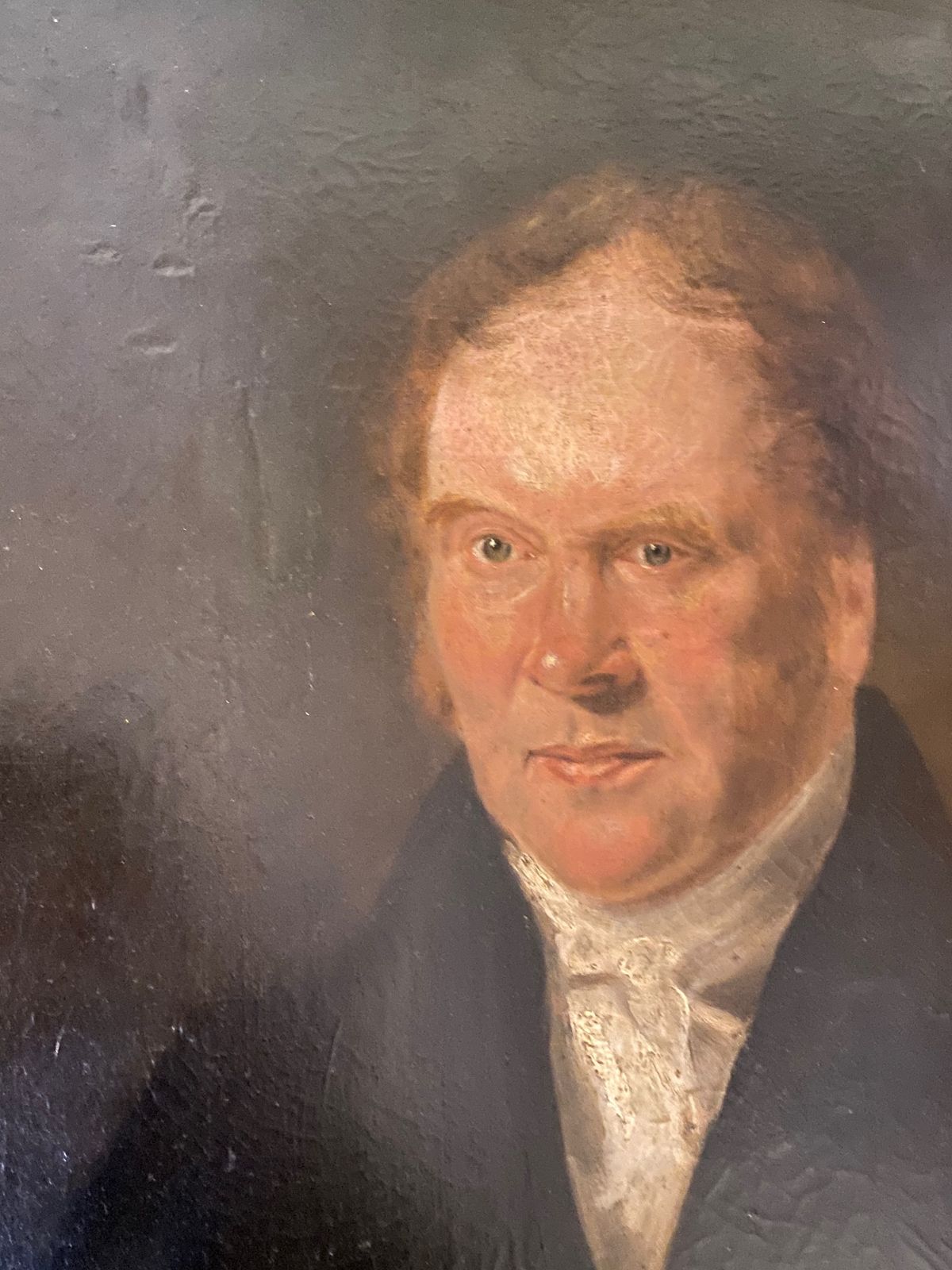 Oil Painting   19th Century Portrait Of A Red Haired Gentleman photo furniture