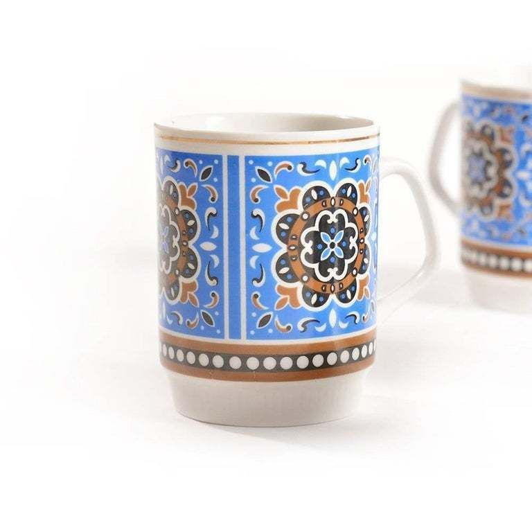 Set Of Six Original Midcentury Porcelaine Mugs, Circa 1960 photo furniture