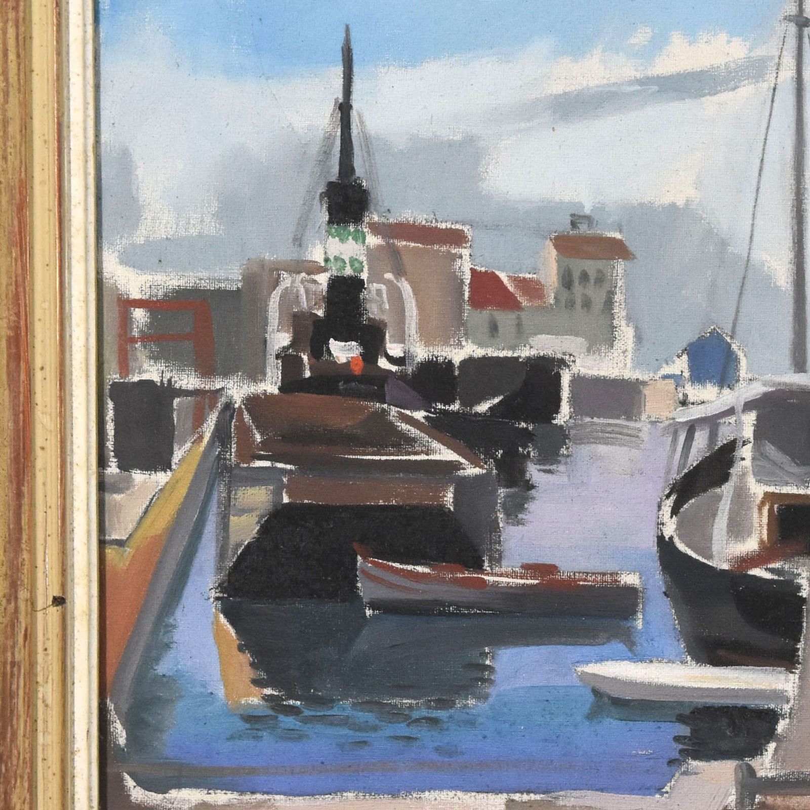 Oil Painting On Marine Canvas In The Twentieth Port photo furniture