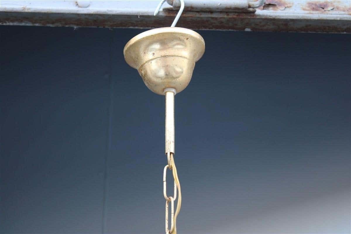 Lighting Dome Chandelier In Bamboo Italian Design 1970s Flowers photo