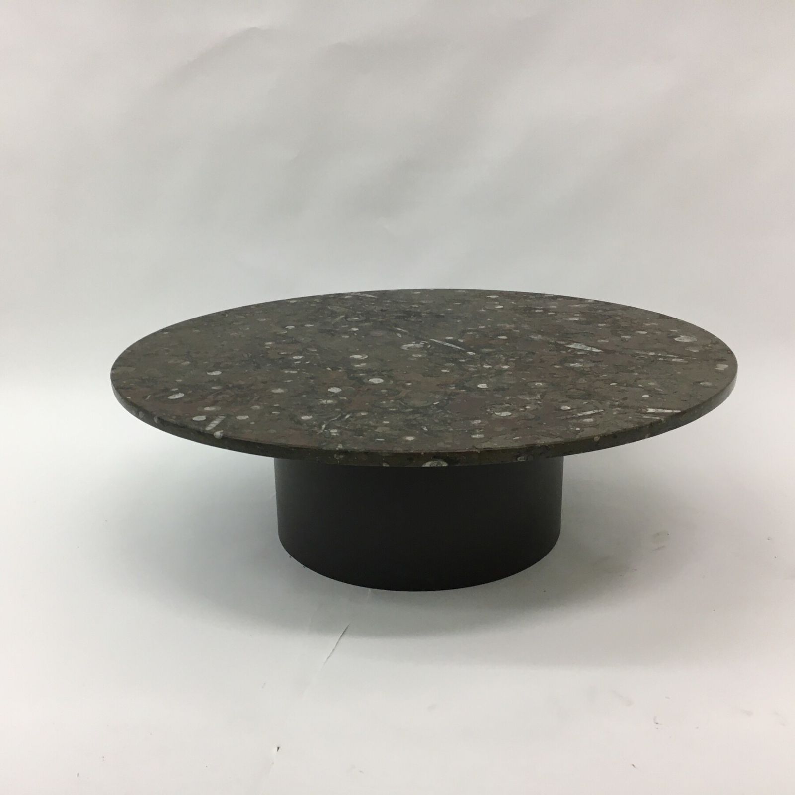 Mid Century Design Salontafel Met Fossiel Marmeren Blad, Jaren 1970