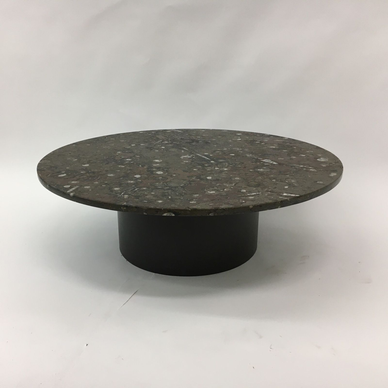 Mid Century Design Salontafel Met Fossiel Marmeren Blad, Jaren 1970 photo vinterior