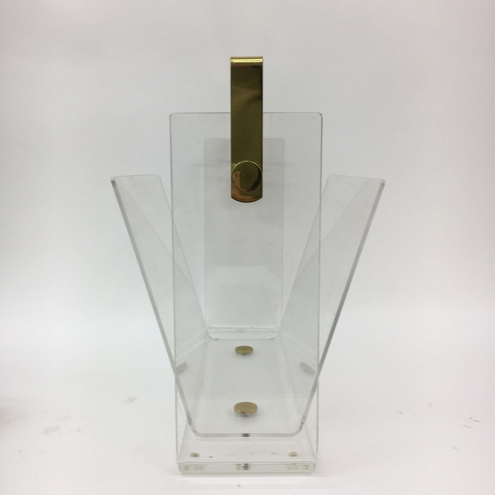 Mid Century David Lange Tijdschriftenrek Lucite Jaren 1970 photo furniture