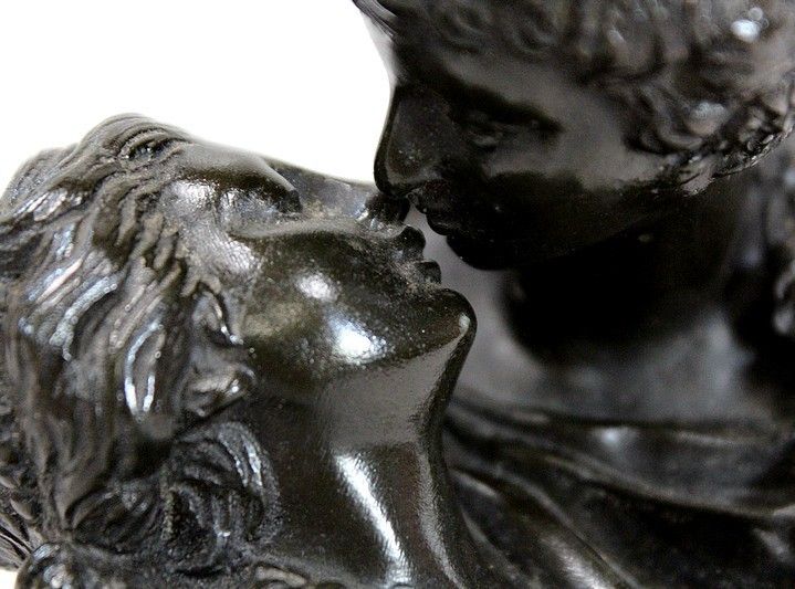Bronze “The Given Kiss” After Houdon    2nd Half Of The 19th Century photo vintage