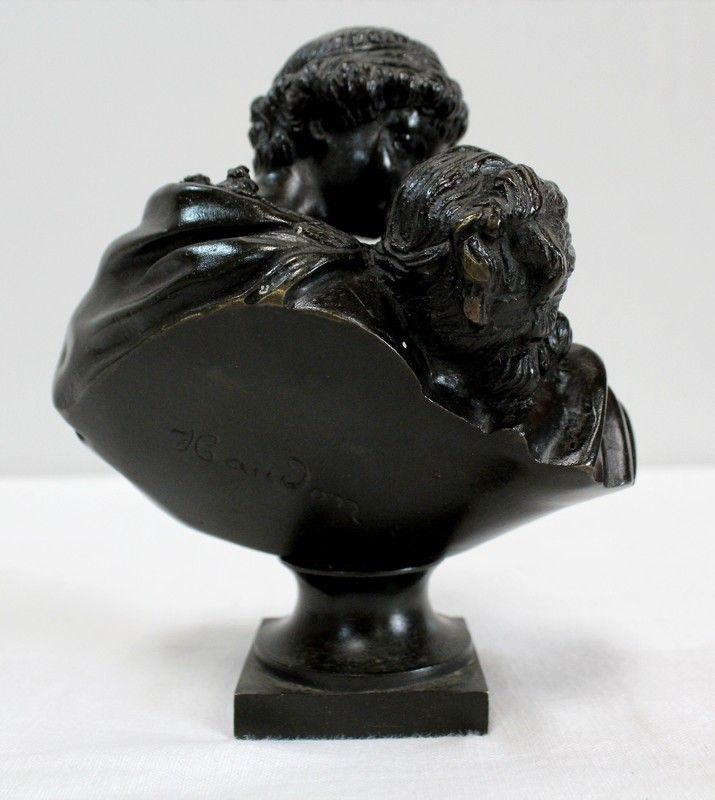 photo vintage Bronze “The Given Kiss” After Houdon    2nd Half Of The 19th Century