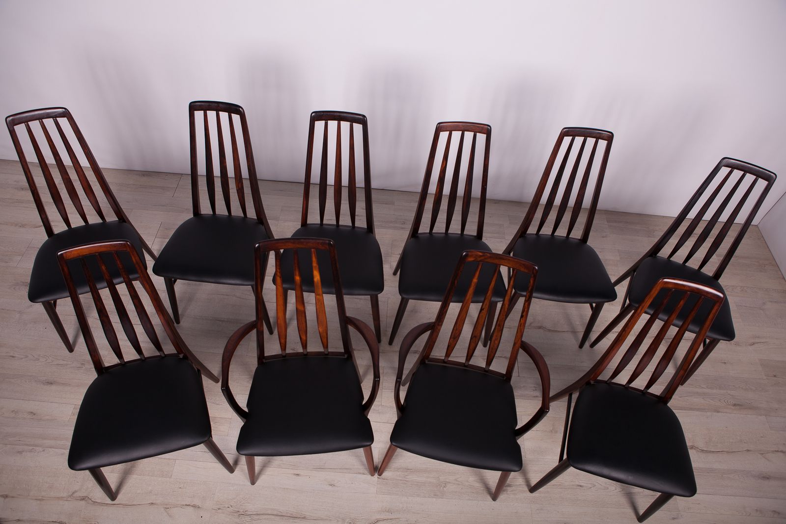 Furniture Rosewood Eva Dining Chairs By Niels Koefoed For Koefoeds Hornslet, 1960s, Set Of 10 photo