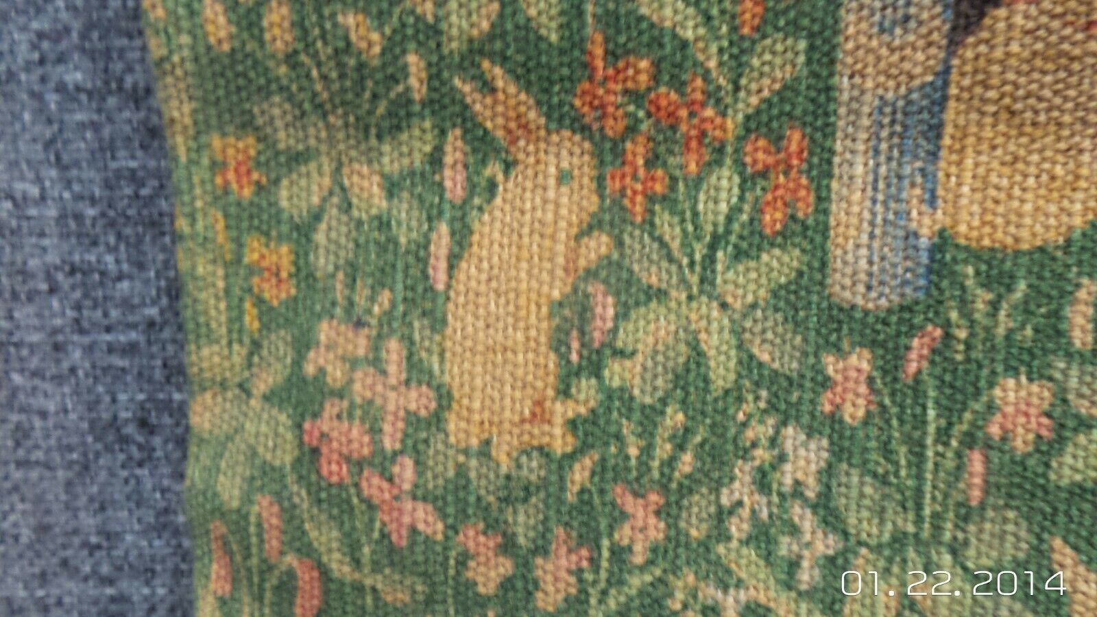 A Superb Vintage Editions D'art Du Rambouillet  Hand Painted On Fabrictapestry Of Maidens With A Harpsichord photo for sale