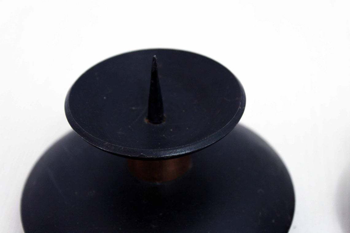 Beautiful Duo Of Candle Holders In Metal And Copper 60s / 70s photo Home Decor