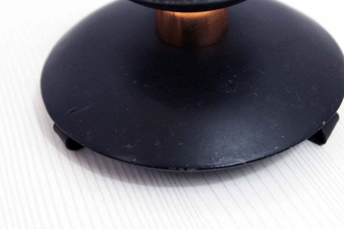 Beautiful Duo Of Candle Holders In Metal And Copper 60s / 70s photo vinterior