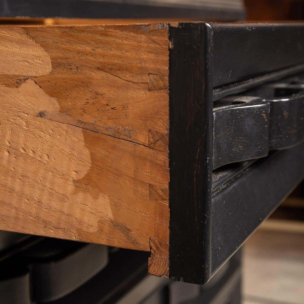 photo buy 20th Century Italian Ebonised Chest Of Drawers With Display Top C1930