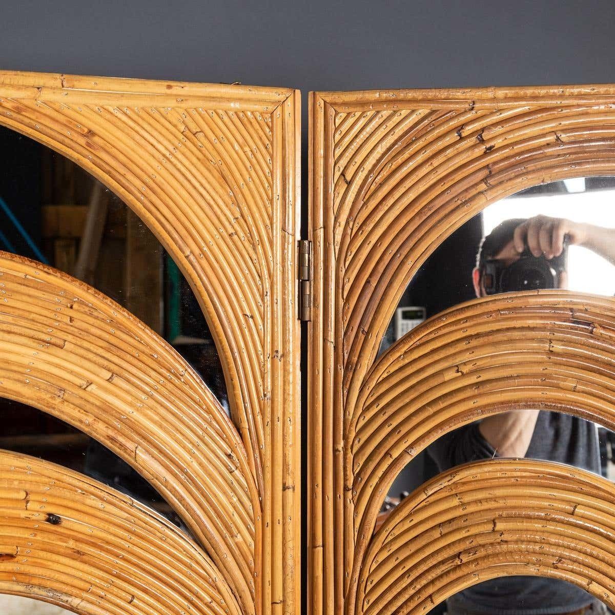20th Century Italian Folding Mirror Screen 'Parma Series' Vivai Del Sud C1970 photo vinterior