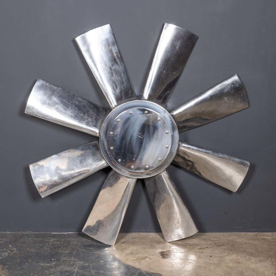20th Century Large Polished Intake Fan Blade C1950 photo furniture