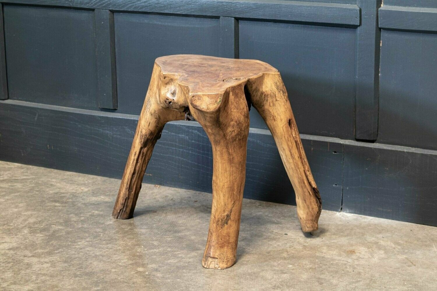 Pair Primitive Teak Root Side End Tables photo 1438.0