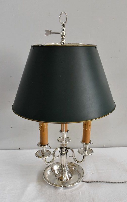 Important Hot Water Bottle Lamp In Silver Metal, Louis XVI Taste   Late 19th Century