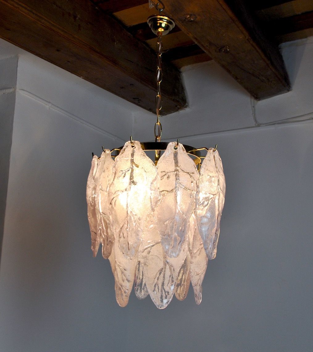 Mazzega Chandelier In Murano Lila Glass, Italy, 1970 photo Lighting