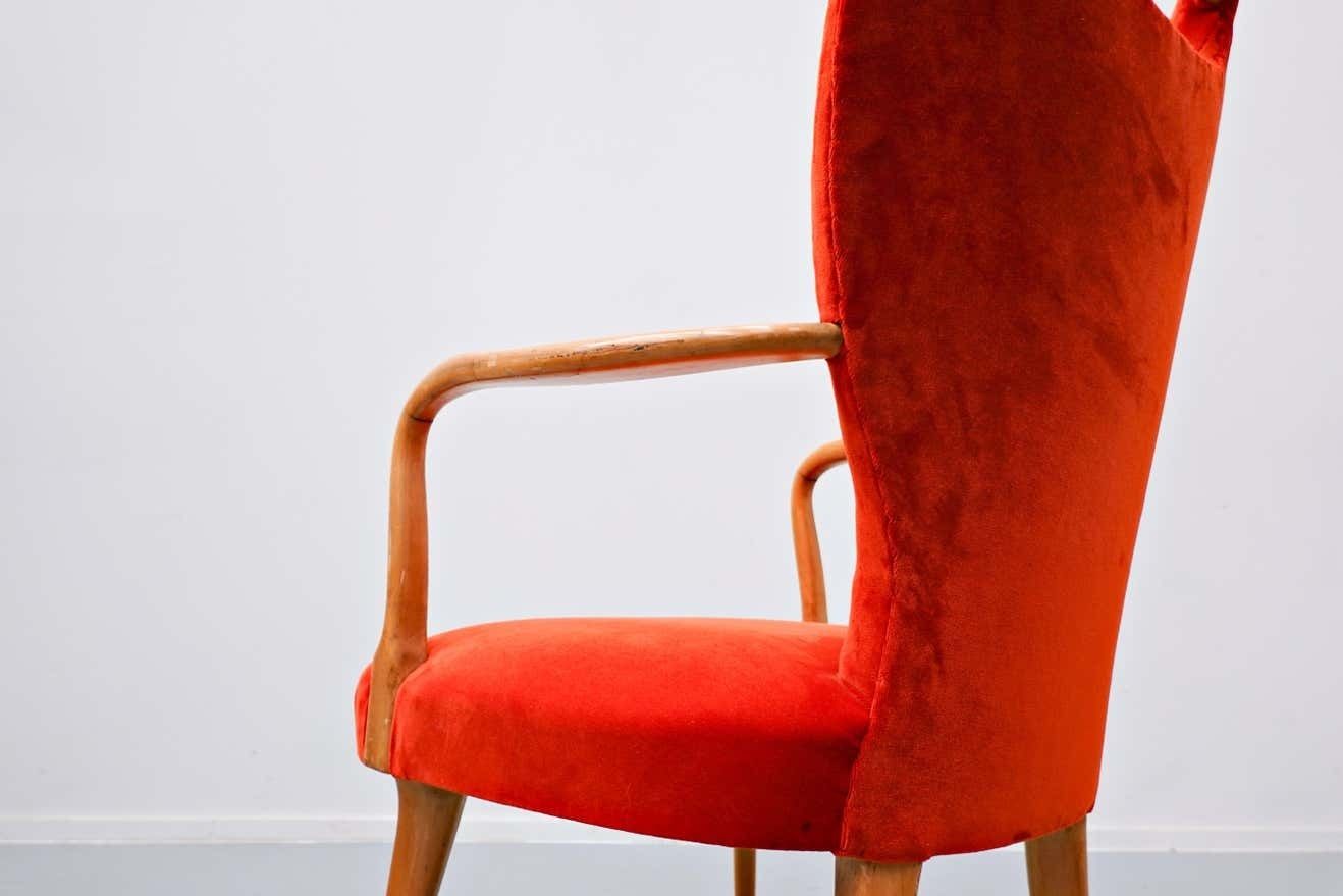 photo vintage Set Of 8 Chairs And 2 Armchairs, Italy, 1950s   New Upholstery