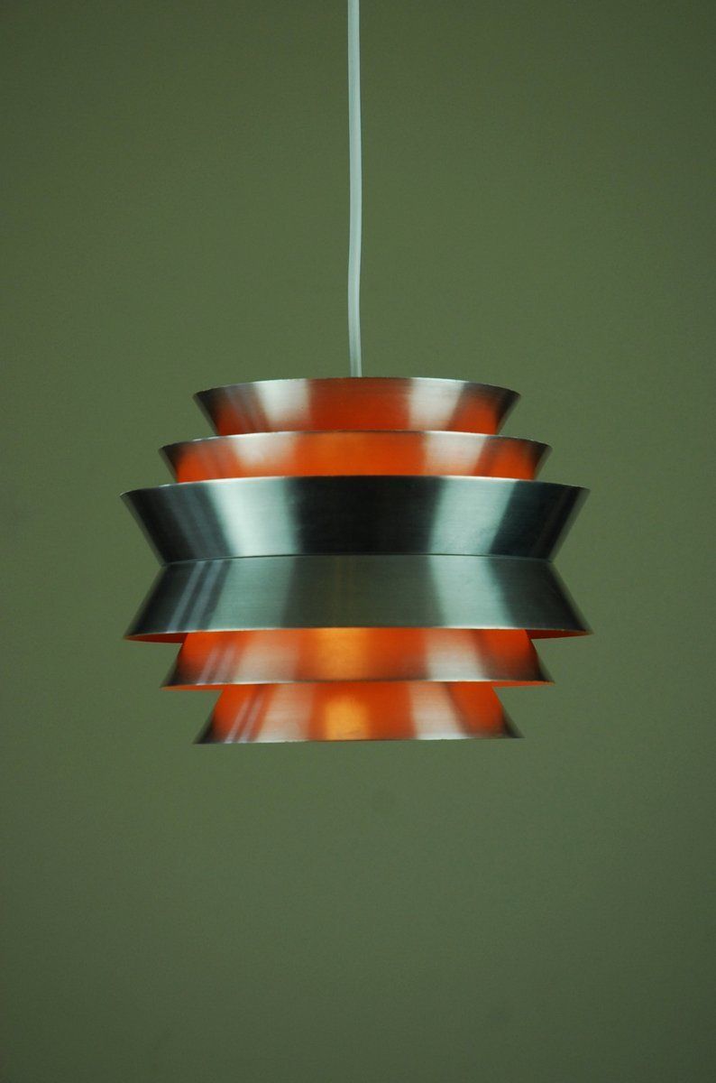 Vintage Swedish Trava Pendant Lamp By Sigurd Lindkvist Aka Carl Thore For Granhaga Metallindustri photo 395.0