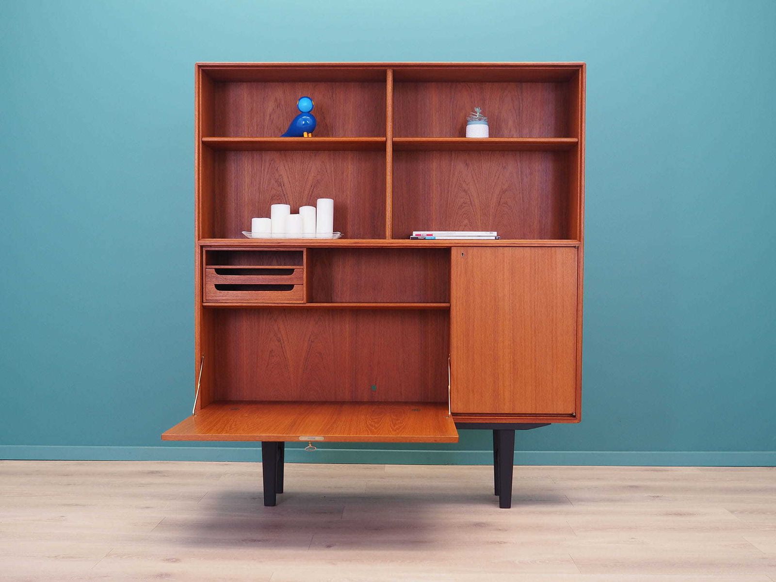 Teak Bookcase, Scandinavian Design, 1960s, Designer: Bertil Fridhagen, Production: Bodafors photo for sale