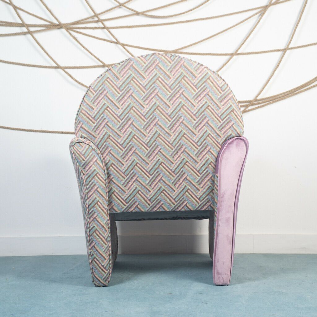 Set Of 2 Armchairs Velvet Fabric 70s Design Modern Vintage photo 845.72