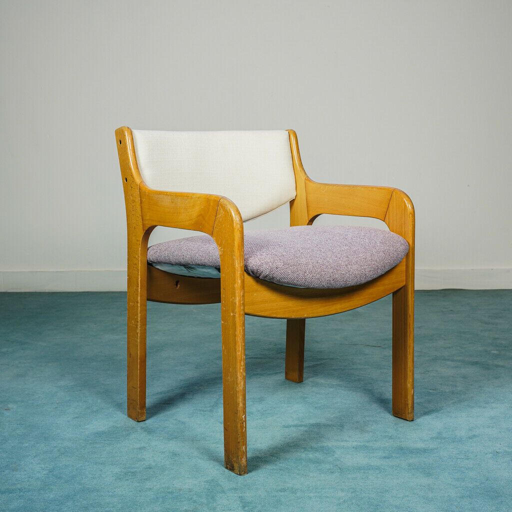 Set Of 2 Chairs In Wisteria Stain Resistant Fabric, 1970s Modern Vintage Design photo furniture