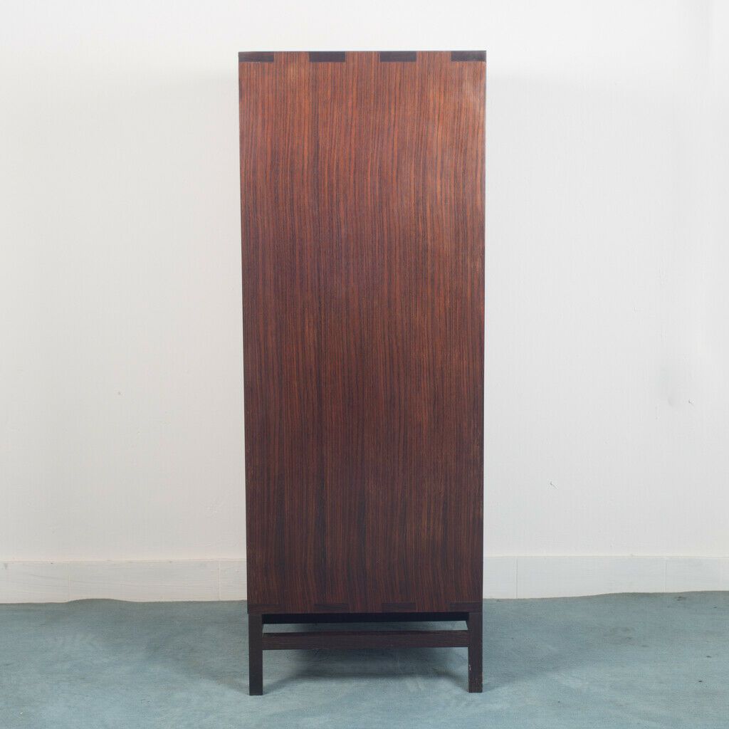 Brown Teak Wood Bookcase Shelf 70s Modern Design photo furniture