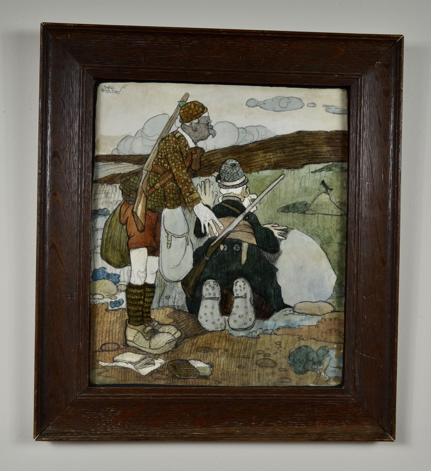 Stephen Baghot De La Bere   Sportsmen   Early 20th Century Watercolour photo vinterior