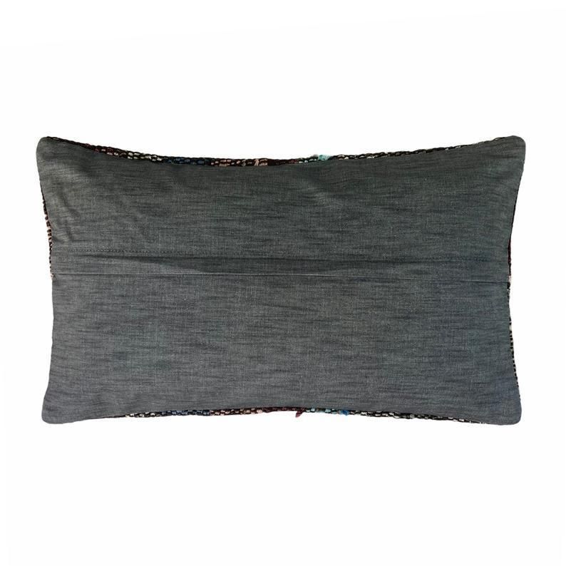 Vintage Turkish Kilim Cushion Cover, 30 X 50 Cm photo for sale