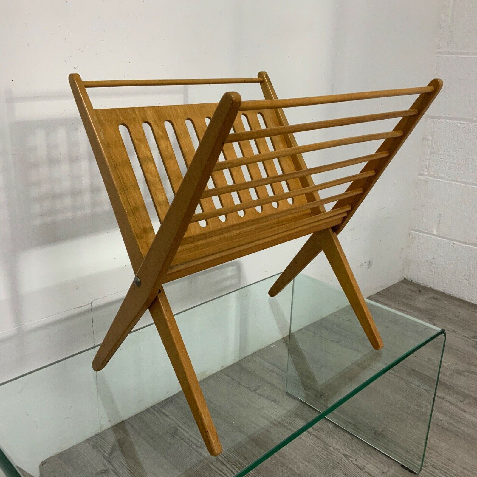 News Paper Magazine Rack In Birch Wood By Cees Braakman For Ums Pastoe 1960s photo Home Decor