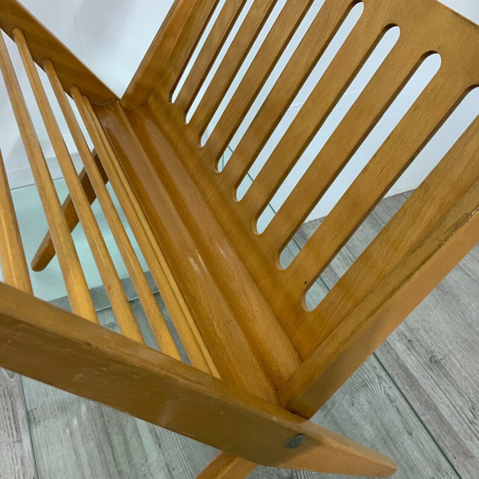 News Paper Magazine Rack In Birch Wood By Cees Braakman For Ums Pastoe 1960s photo vintage