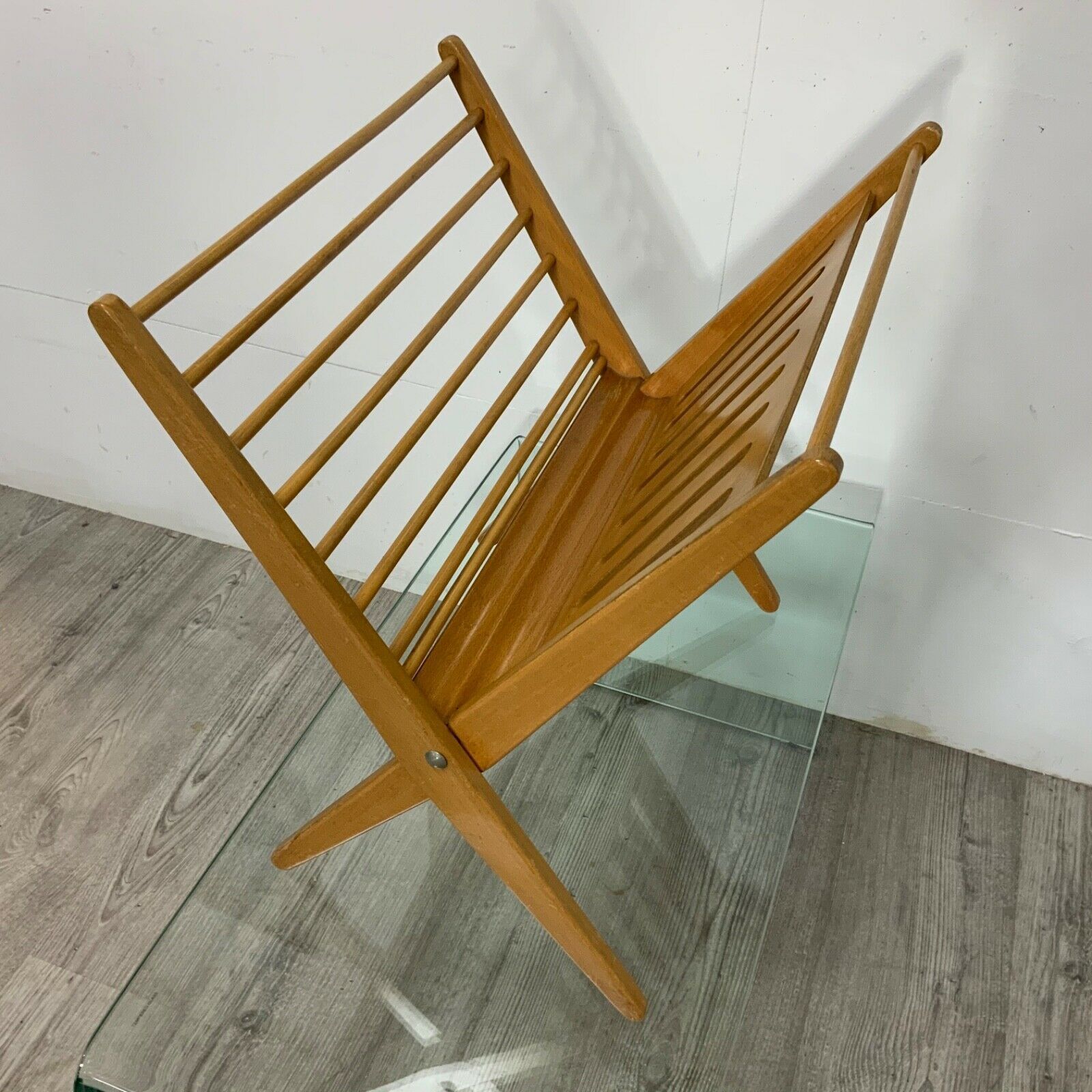 photo for sale News Paper Magazine Rack In Birch Wood By Cees Braakman For Ums Pastoe 1960s