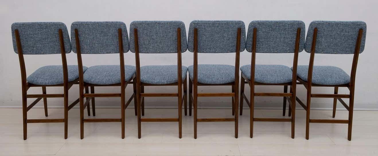 Six Of Edmondo Palutari For Dassi Mid Century Italian Teak Dining Chairs, 1950s photo vinterior