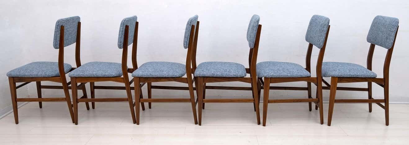 photo furniture Six Of Edmondo Palutari For Dassi Mid Century Italian Teak Dining Chairs, 1950s
