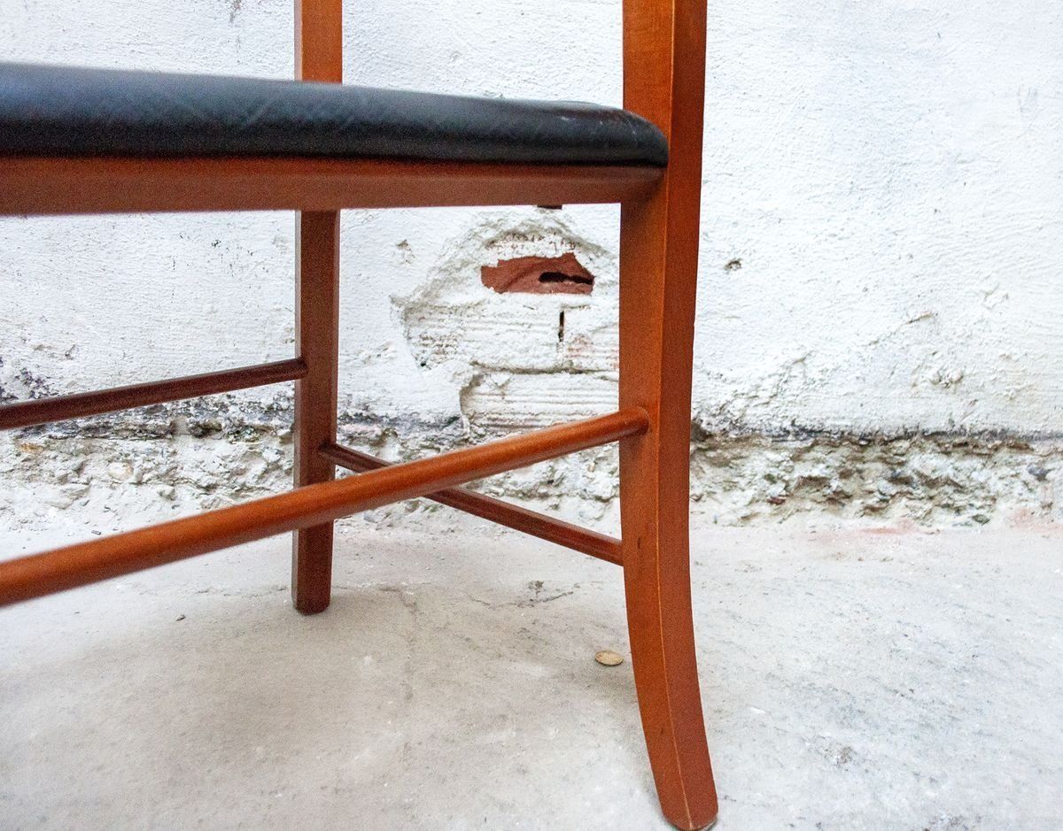 Marocca Model Stoelen In Beuk En Leer Van Vico Magistretti Voor De Padova, Italië, 1987, Set Van 2 photo vintage