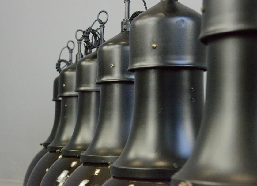 Model 530 Bauhaus Pendant Lights By Kandem Circa 1920s photo vintage