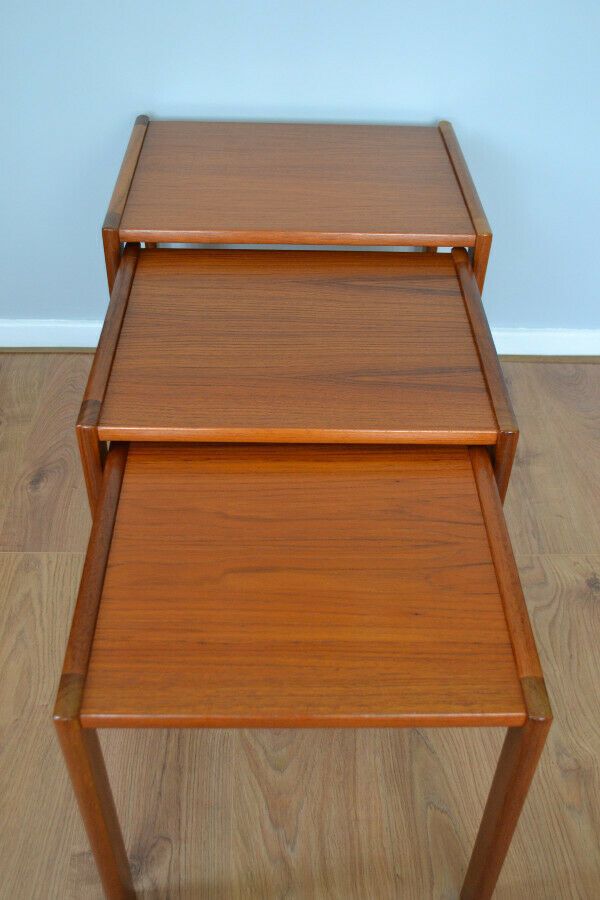 Mid 20th Century Nest Of Tables In Teak By Brdr Furbo photo for sale