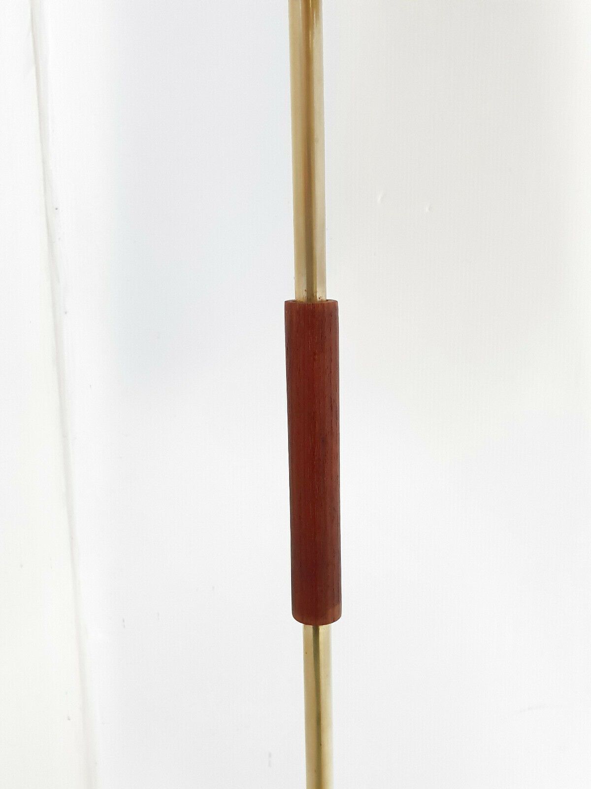 Vintage 1960 Scandinavian Floor Lamp In Teak & Brass 60s 1960s Superb Lamp Shade photo 452.0