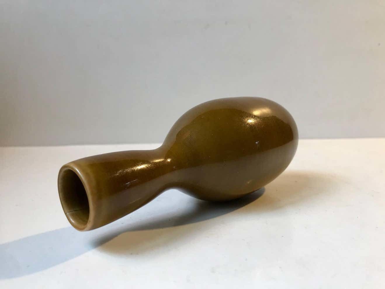 photo furniture Alfred Johansson Ceramic Haresfur Vase For Höganas, 1930s