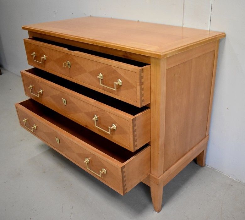 Chest Of Drawers In Blond Cherry, Louis XVI Taste   1910 photo Furniture
