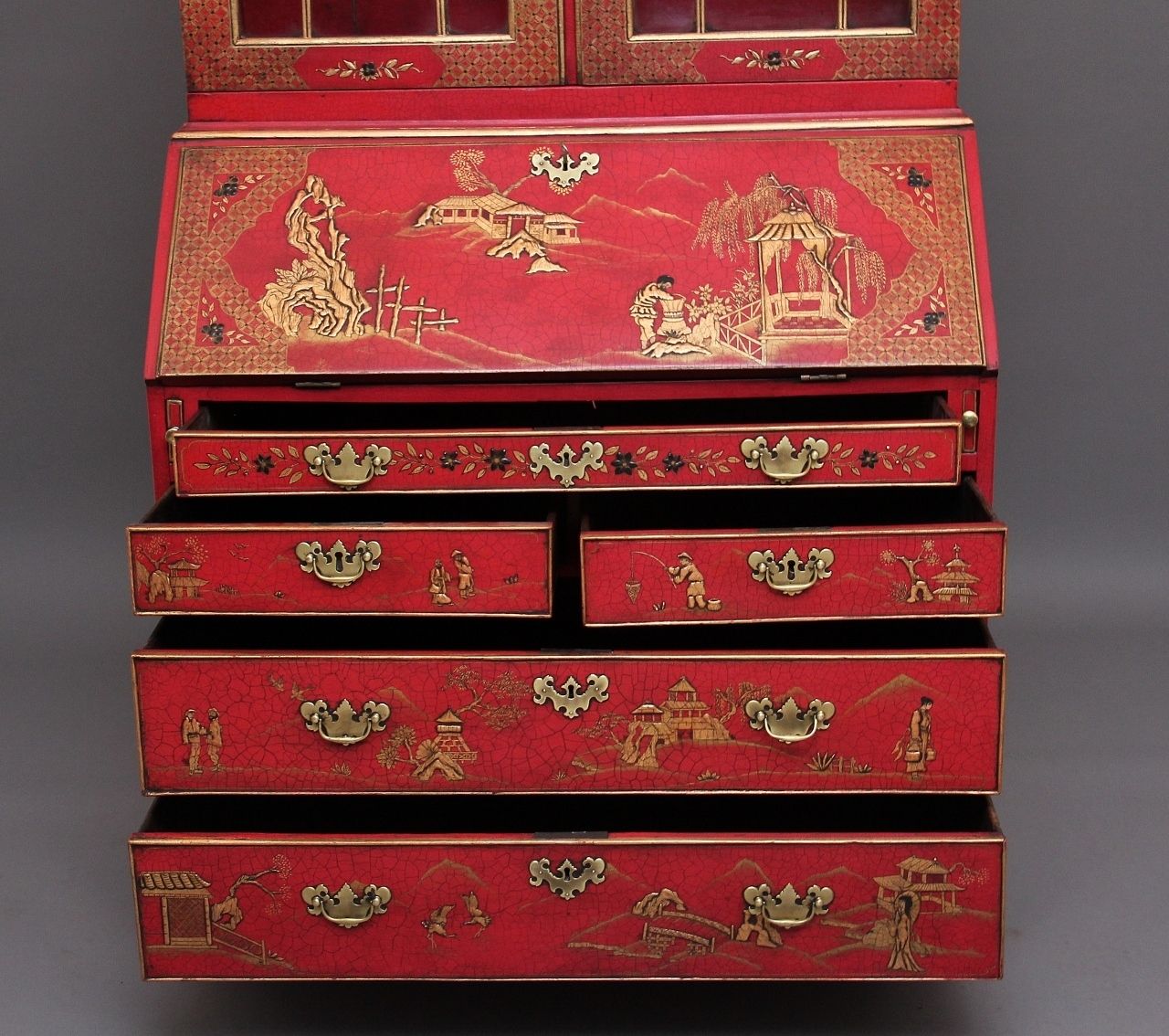 Early 20th Century Chinoiserie Bureau Bookcase photo vinterior