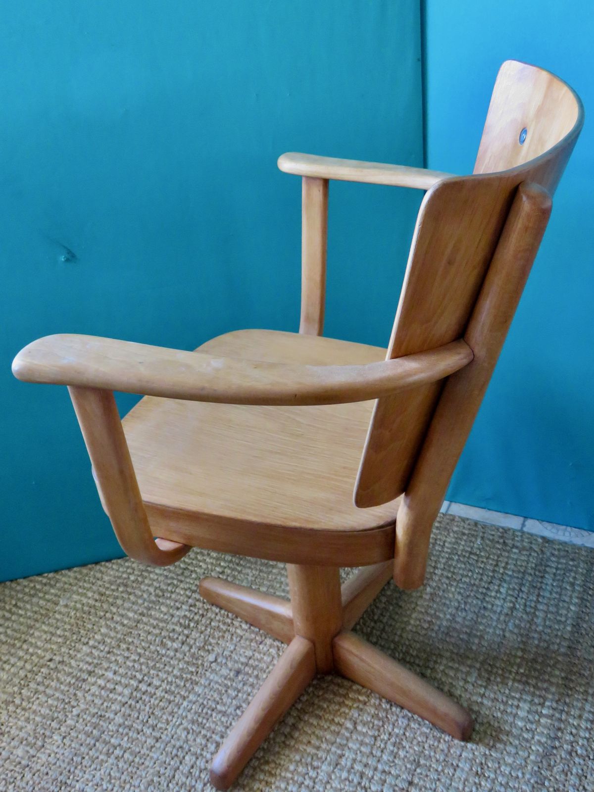 Swivel Office Chair By Manus Stephensen For Fritz Hansen. Denmark 1940 photo for sale