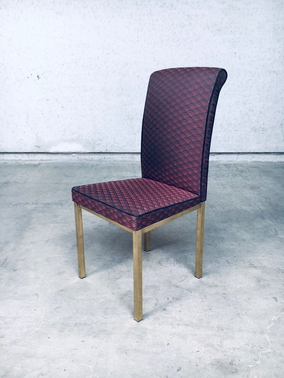 1970s Hollywood Regency Style Design Dining Chair Set Of 6, Belgium photo vintage