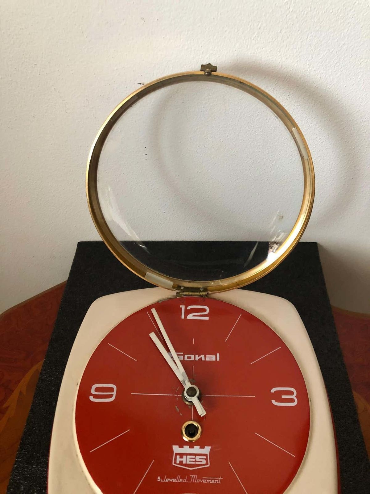Indian Hes Wall Clock In Heavy Metal Case photo buy