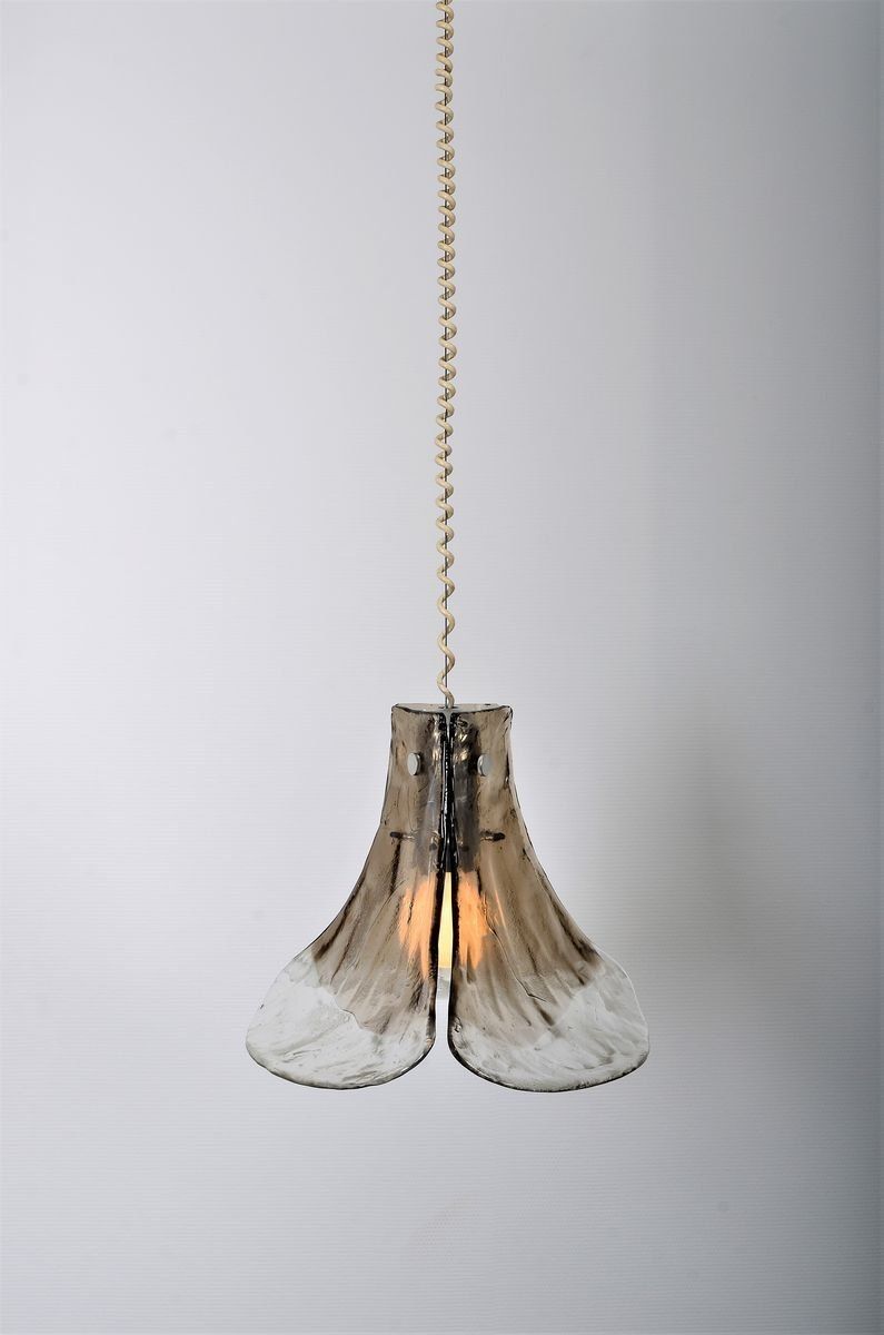 Vintage Murano Glass Flower Lamp By Carlo Nason For Kalmar Franken photo for sale