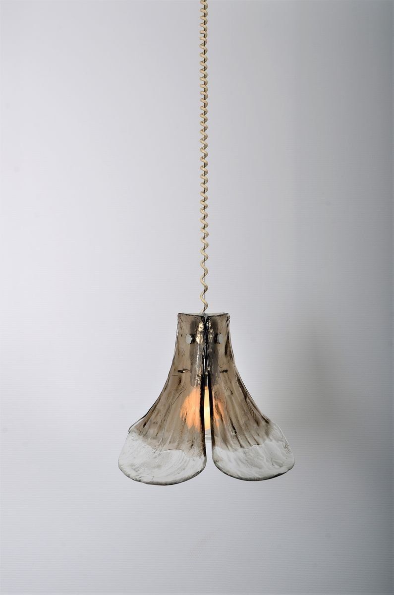 Vintage Murano Glass Flower Lamp By Carlo Nason For Kalmar Franken photo Lighting